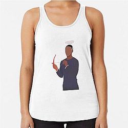 Angel Anthony Mackie Vector Illustration Racerback Tank Top