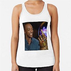 Anthony Mackie Infinity Gauntlet Racerback Tank Top