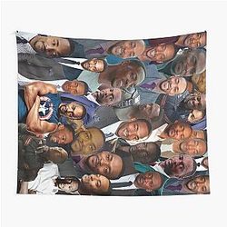 Anthony Mackie Photo Collage Tapestry