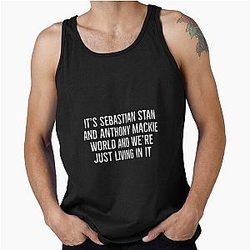 Sebastian Stan and Anthony Mackie World Tank Top