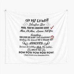 Oh My Funny Quote Tapestry Sebastian Anthony Mackie