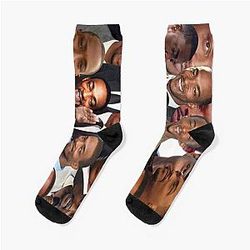 Anthony Mackie photo collage socks