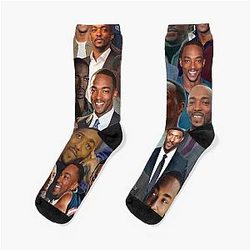 Anthony Mackie Collage Socks