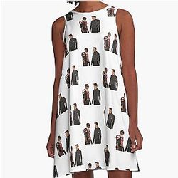 Anthony Mackie and Sebastian Stan A Line Dress