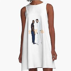 Anthony Mackie and Sebastian Stan A Line Dress