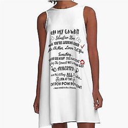 Winter Soldier Of The Cinematic Universe Sebastian Stan Oh My God Anthony Mackie Quote Dj Fashion A-Line Dress