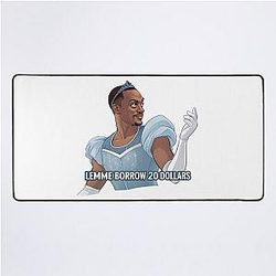 Funny Cinderella Parody Anthony Mackie Meme Lemme Borrow 20 Dollars Desk Mat