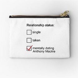 Mentally dating Anthony Mackie Zip Pouch