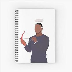 Angel Anthony Mackie Vector Illustration Spiral Notebook