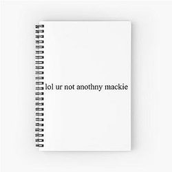Ur not Anthony Mackie Spiral Notebook