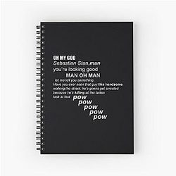 Sebastian Stan and Anthony Mackie spiral notebook