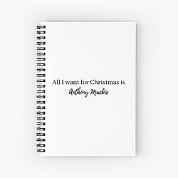 All I Want For Christmas Is Anthony Mackie Notebook