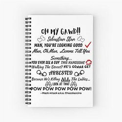 Oh My Sebastian Stan Anthony Mackie Funny Quote Spiral Notebook