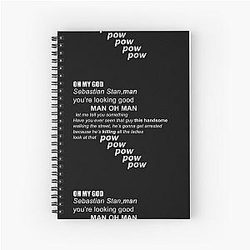 Sebastian Stan and Anthony Mackie Spiral Notebook