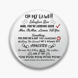 Oh My Sebastian Stan Anthony Mackie Funny Pin