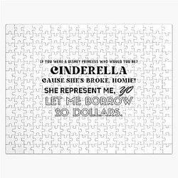 Cinderella represented me. I want to borrow 20 dollars. Anthony Mackie Jigsaw Puzzle