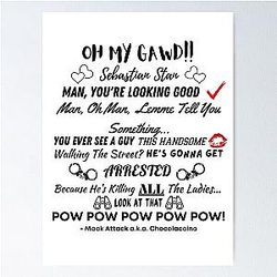 Oh Sebastian Stan Anthony Mackie Funny Quote Poster