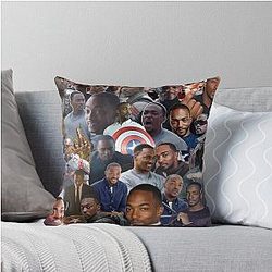 Anthony Mackie College Throw Pillow