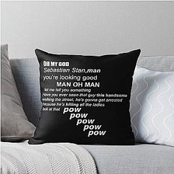 Sebastian Stan and Anthony Mackie Active Throw Pillow