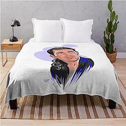 Antonio Banderas - An illustration by Paul Cemmick Throw Blanket