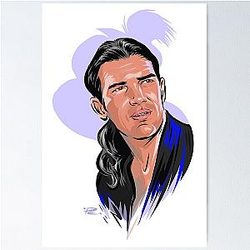 Antonio Banderas An illustration by Paul Cemmick Poster