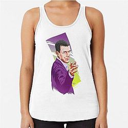 Antonio Banderas An illustration by Paul Cemmick Racerback Tank Top