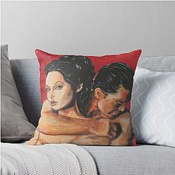 Angelina Jolie and Antonio Banderas Throw Pillow