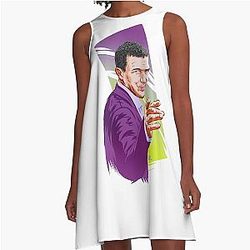 Antonio Banderas - An illustration by Paul Cemmick A-Line Dress
