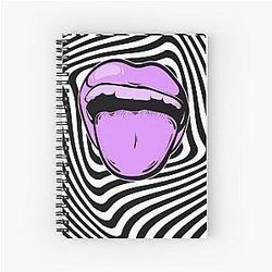 Hypnotic Aphex twin pattern crystal castles Spiral Notebook