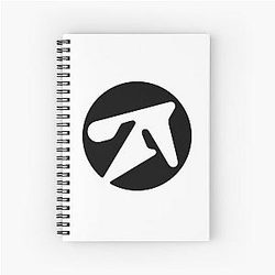 Aphex Twin alternative style logo in black Spiral Notebook