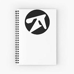 Aphex Twin alternative style logo in black Spiral Notebook