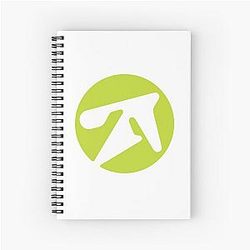 Aphex Twin alternative style logo in green Spiral Notebook