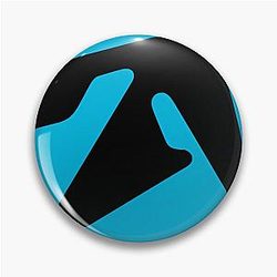 Aphex Twin Alternative Logo in Blue Pin