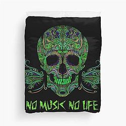 Psychedelic Skull Aphex Twin Crystal Castles Duvet Cover