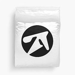 Aphex Twin Alternative Style Logo in Black Duvet Cover