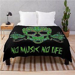 Psychedelic Skull Aphex Twin Trippy Pattern Crystal Castles Throw Blanket