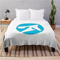 Aphex Twin Blue Logo Throw Blanket