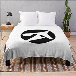 Aphex Twin alternative style logo Black Throw Blanket