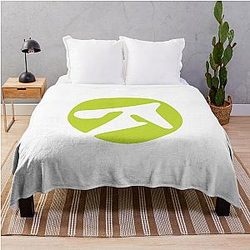 Aphex Twin Alternative Style Logo In Green Throw Blanket