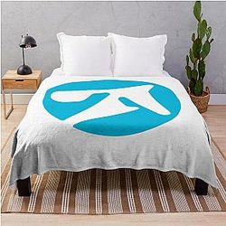 Aphex Twin Alternative Style in Blue Throw Blanket
