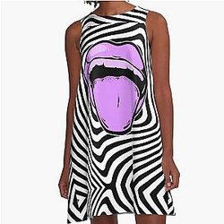 Hypnotic Aphex twin trippy crystal castles A-line Dress