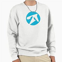 Aphex Twin Alternative Style Logo in Blue Pullover Sweatshirt