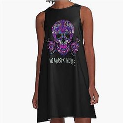 Aphex Twin Trippy Pattern Crystal Castles A Line Dress