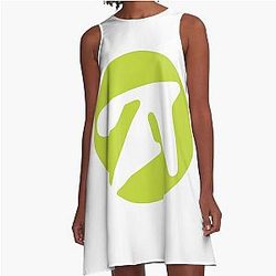 Aphex Twin alternative style logo in green A - Line dress