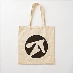 Aphex Twin Alternative style logo in Black Cotton Tote Bag