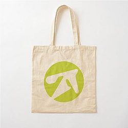 Aphex Twin Alternative Style Logo in Green Cotton Tote