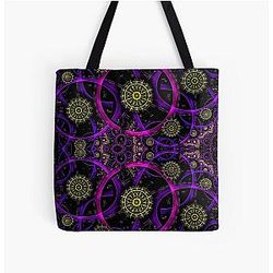 Aphex twin pattern Crystal Castles All Over Print Tote Bag