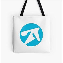 Aphex Twin Alternative Style logo in Blue All Over Print Tote Bag