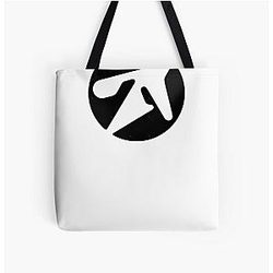 Aphex Twin Alternative Style Logo in Black All Over Print Tote Bag