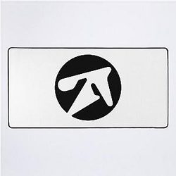 Aphex Twin Alternative Style Logo in Black Desk Mat